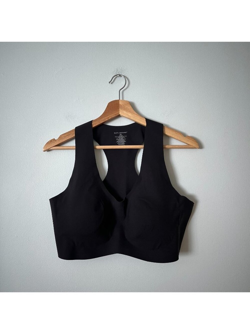 Knix by Knixwear Seamless Wireless Racerback Bra Black Women's Size XXL